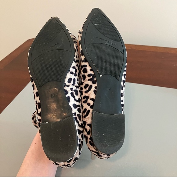 Marc Fisher Alie Flats in Brown Multi Fabric Leopard Print Size 6 - Picture 7 of 10